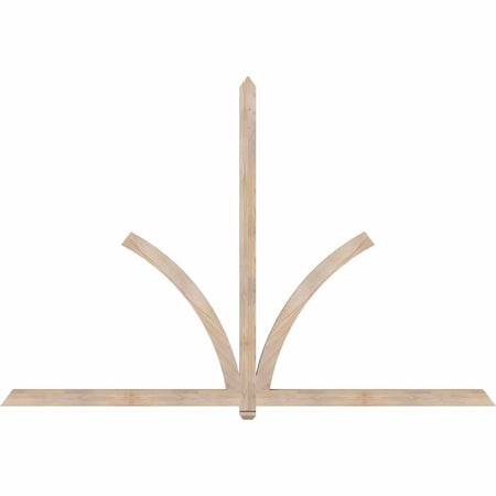 Ekena Millwork Redmond Smooth Timber Gable Bracket, Douglas Fir, 108"W x 72"H x 3 1/2"D x 3 1/2"F, 16/12 Pitch GBW108X72X0404RED00SDF